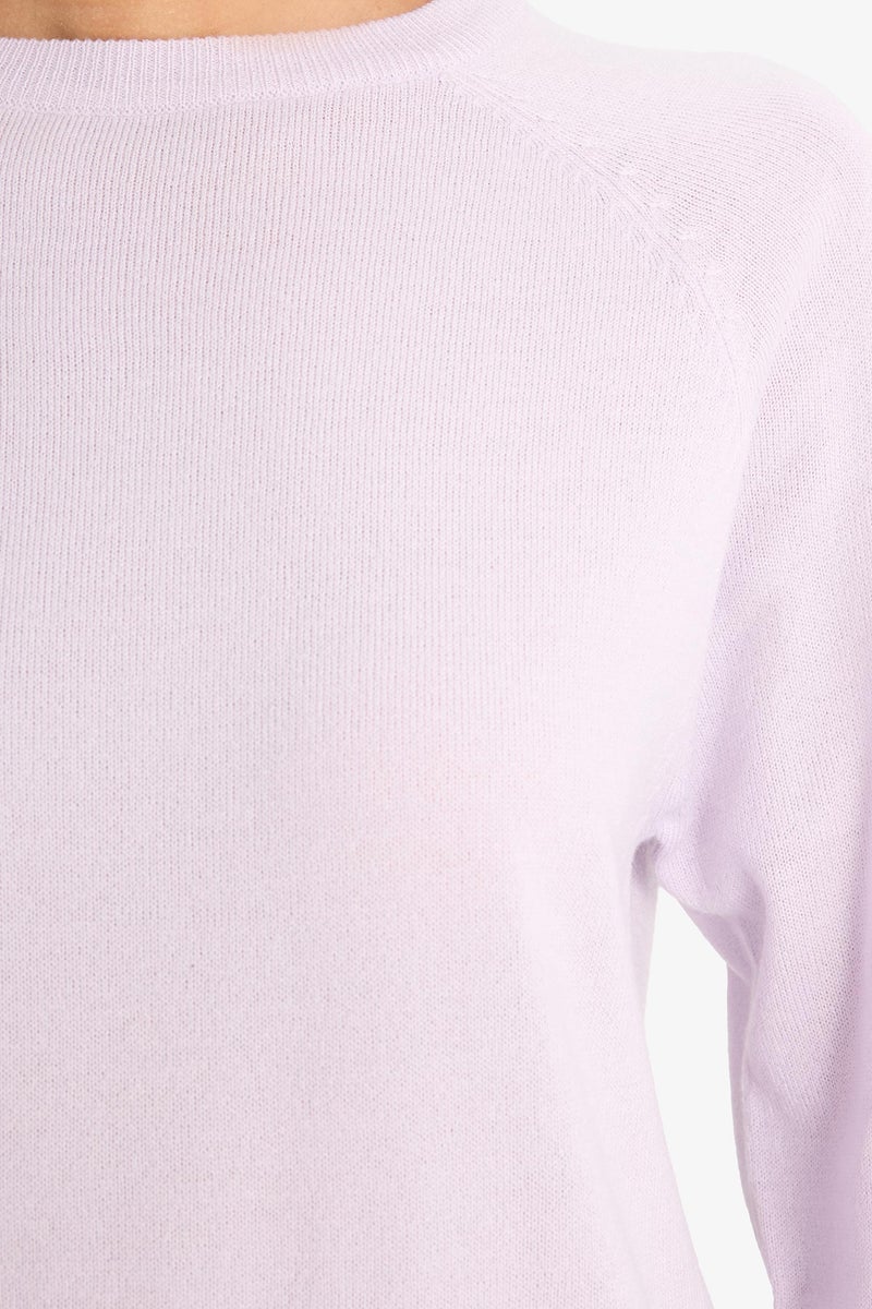 ديفاكتو بلوفر قصة مريحة برقبة مستديرة بنفسجي - Image 5